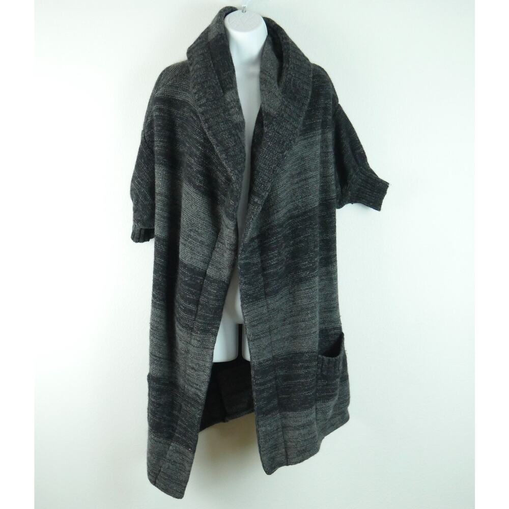 Vince Small Hoodedā Cardigan Short Sleeve Open Jacket Cashmere Alpaca Blend Cozy